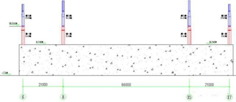 8 schematic segmetation steel columns centre station